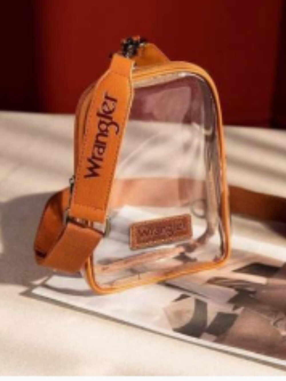 Wrangler Clear Sling Bag/crossbody/chest Bag-Brown NWT